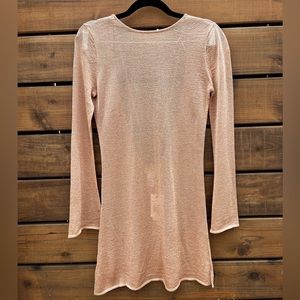 NWT L*space Waloma Tunic, Swim cover up, dress, Champagne/ Rose Gold, Size XS.
